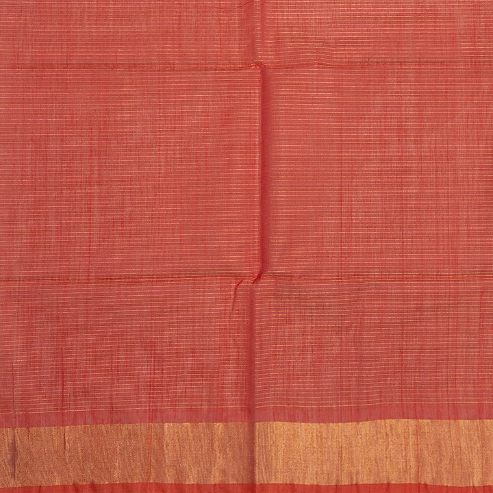 Hayagrivas Rust Brown Ikkat Kora Silk Cotton Saree SSCBF155H3-20