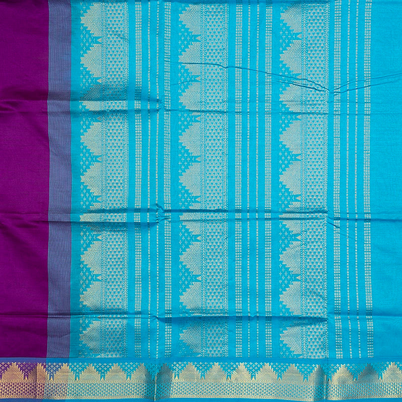 Hayagrivas Vadamalli Purple Semi Silk Cotton Saree SSCBF164I1-2
