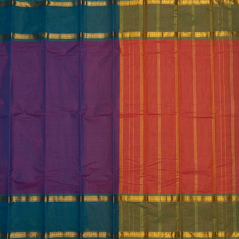 Hayagrivas Purple Handloom Chettinad Cotton Saree SSCBF167I1-12