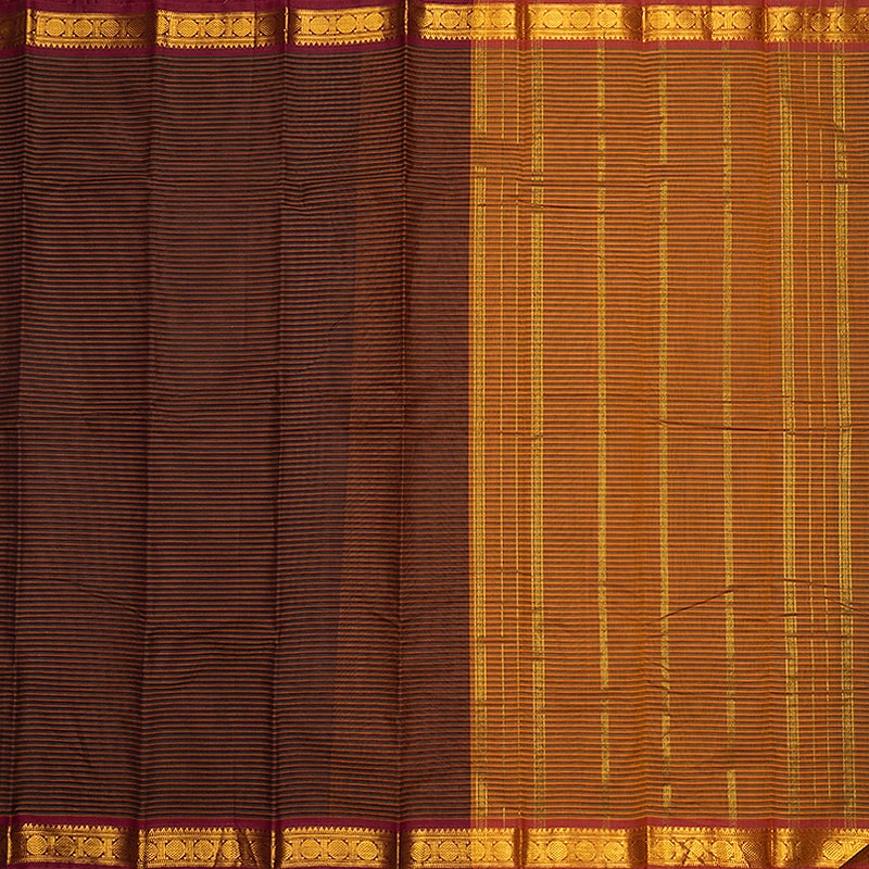 Hayagrivas Multicolour Stripes Handloom Chettinad Cotton Saree SSCBF167I1-24