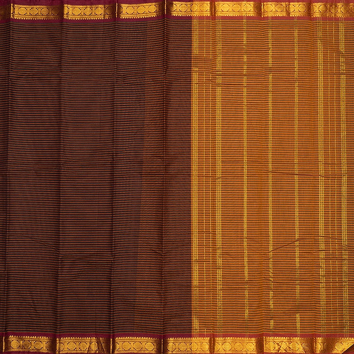 Hayagrivas Multicolour Stripes Handloom Chettinad Cotton Saree SSCBF167I1-24