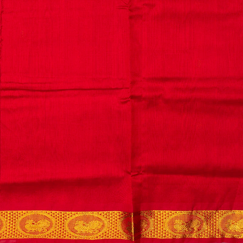 Hayagrivas Red Pure Ten Yards Silk Cotton Saree SSCBF174I2-1