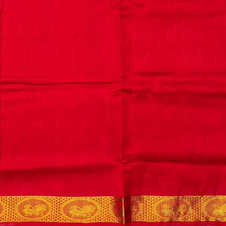 Hayagrivas Red Pure Ten Yards Silk Cotton Saree SSCBF174I2-1
