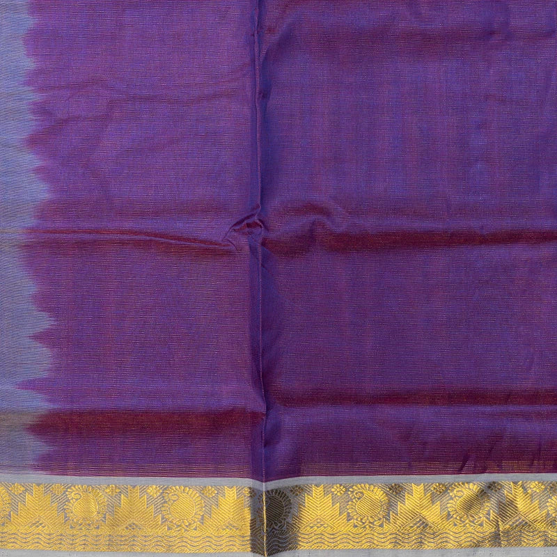 Hayagrivas Purple Pure Ten Yards Silk Cotton Saree SSCBF174I8-1