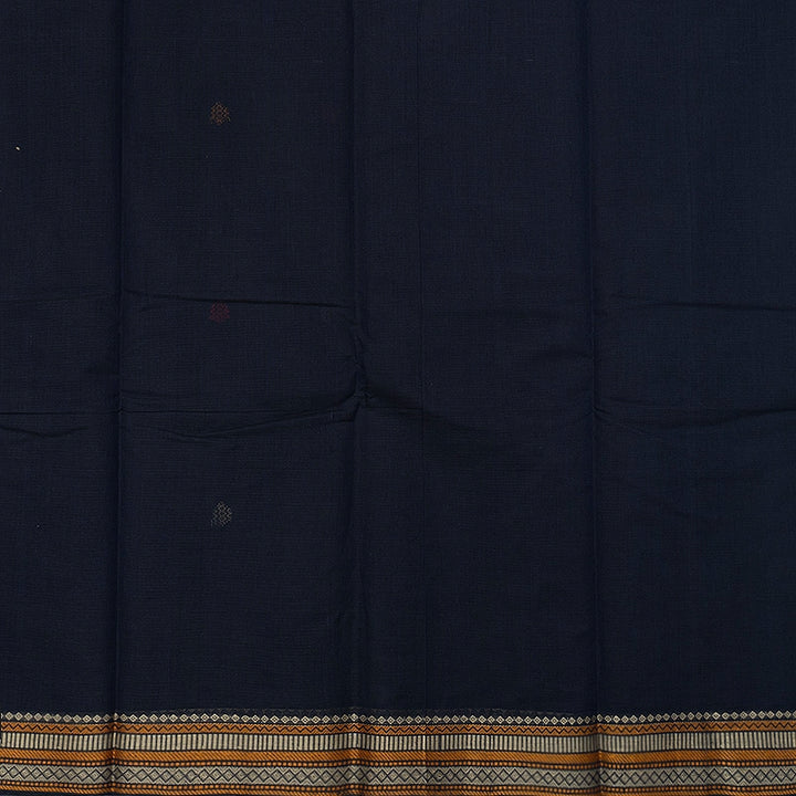 Hayagrivas Navy Blue Handloom Kanchi Cotton Saree SSCBF177I1-5