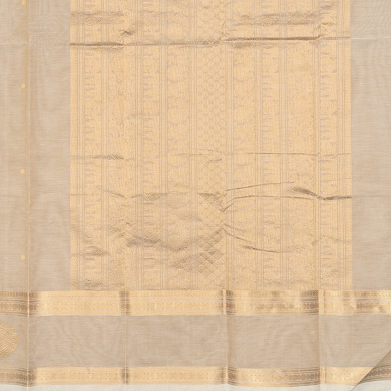 Hayagrivas Beige Handloom Kanchi Cotton Saree SSCBF177I10-5