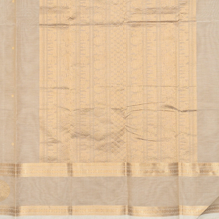 Hayagrivas Beige Handloom Kanchi Cotton Saree SSCBF177I10-5