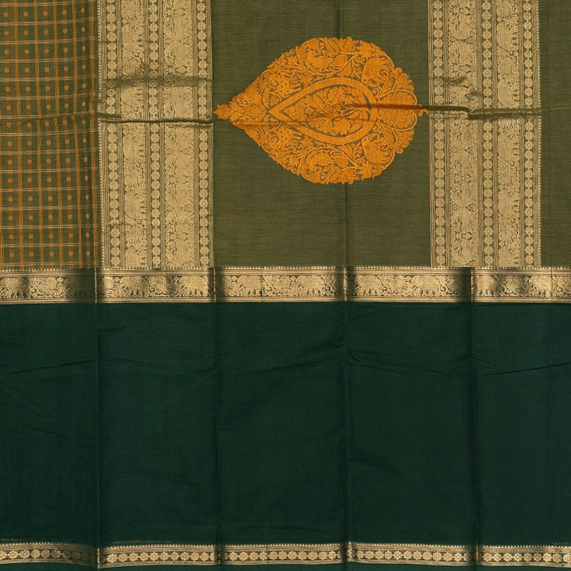 Hayagrivas Sage Green Handloom Kanchi Cotton Saree SSCBF177I12-1