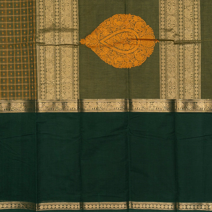 Hayagrivas Sage Green Handloom Kanchi Cotton Saree SSCBF177I12-1