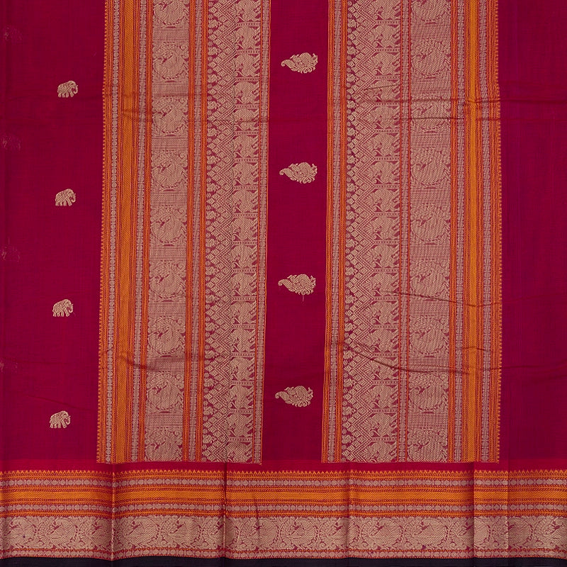 Hayagrivas Pink Handloom Kanchi Cotton Saree SSCBF177I5-10
