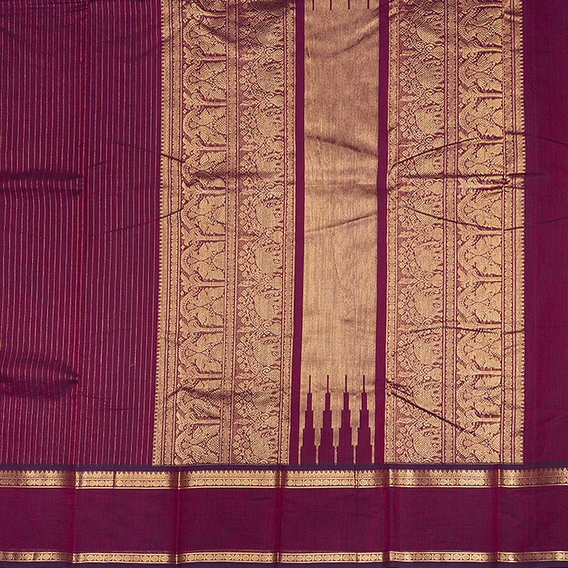 Hayagrivas Purple Handloom Kanchi Cotton Saree SSCBF177I5-12