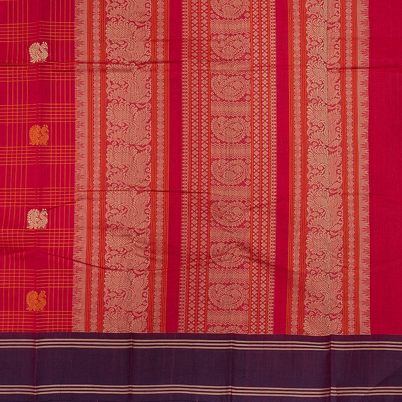 Hayagrivas Pink Handloom Kanchi Cotton Saree SSCBF177I5-9