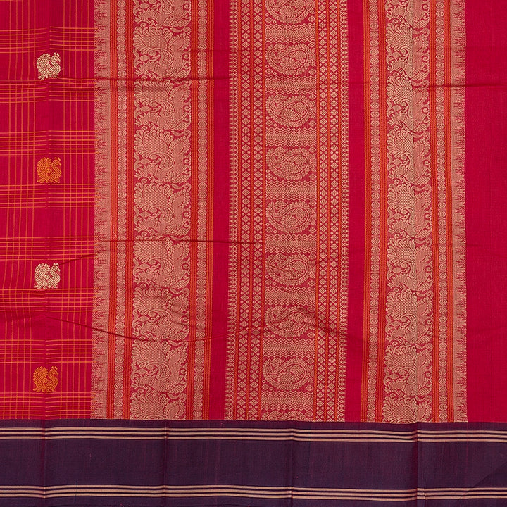 Hayagrivas Pink Handloom Kanchi Cotton Saree SSCBF177I5-9