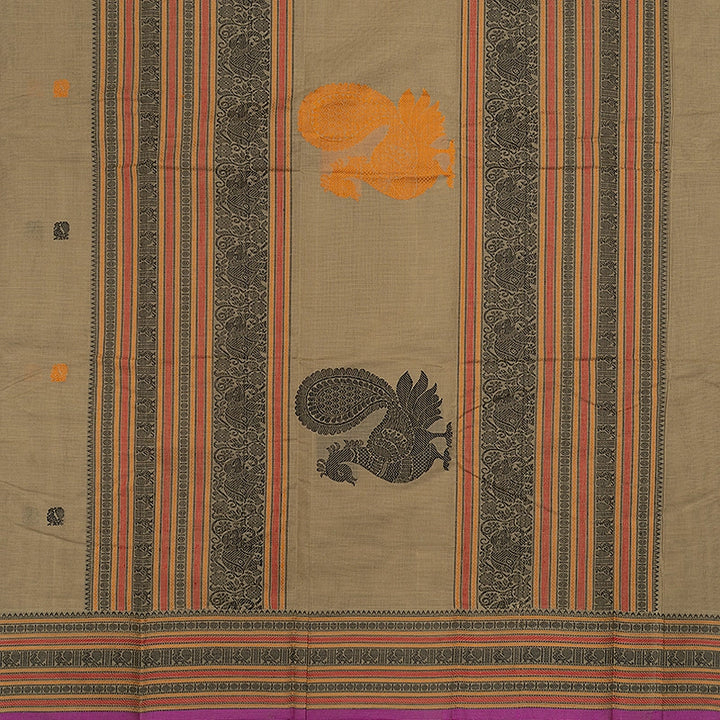 Hayagrivas Sage Green Handloom Kanchi Cotton Saree SSCBF177I6-7