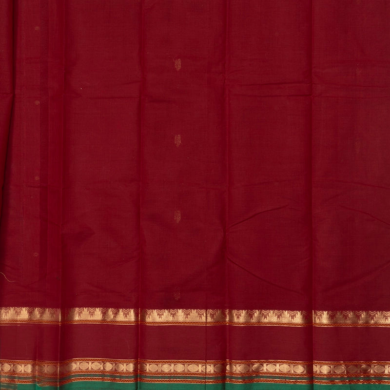 Hayagrivas Maroon Handloom Kanchi Cotton Saree SSCBF177I7-7
