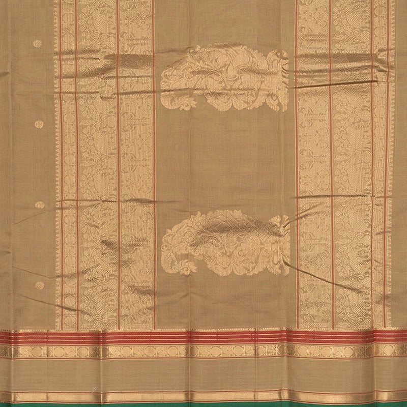 Hayagrivas Beige Handloom Kanchi Cotton Saree SSCBF177I8-1