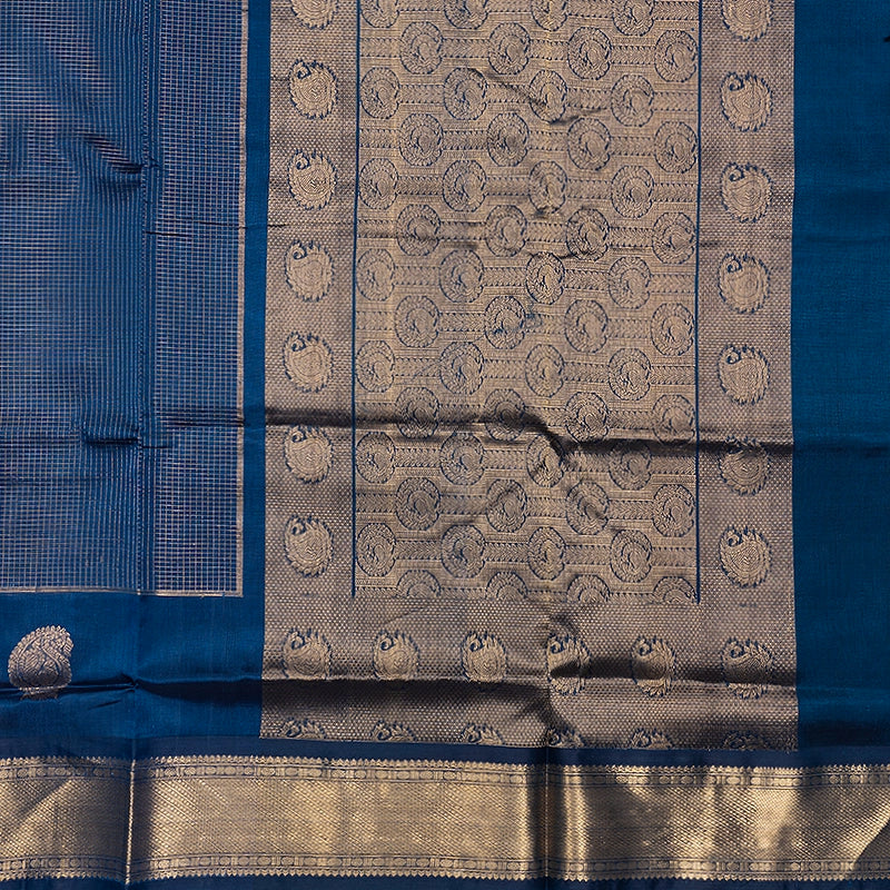 Hayagrivas Midnight Blue Kanchi Silk Cotton Saree SSCBF178I3-6