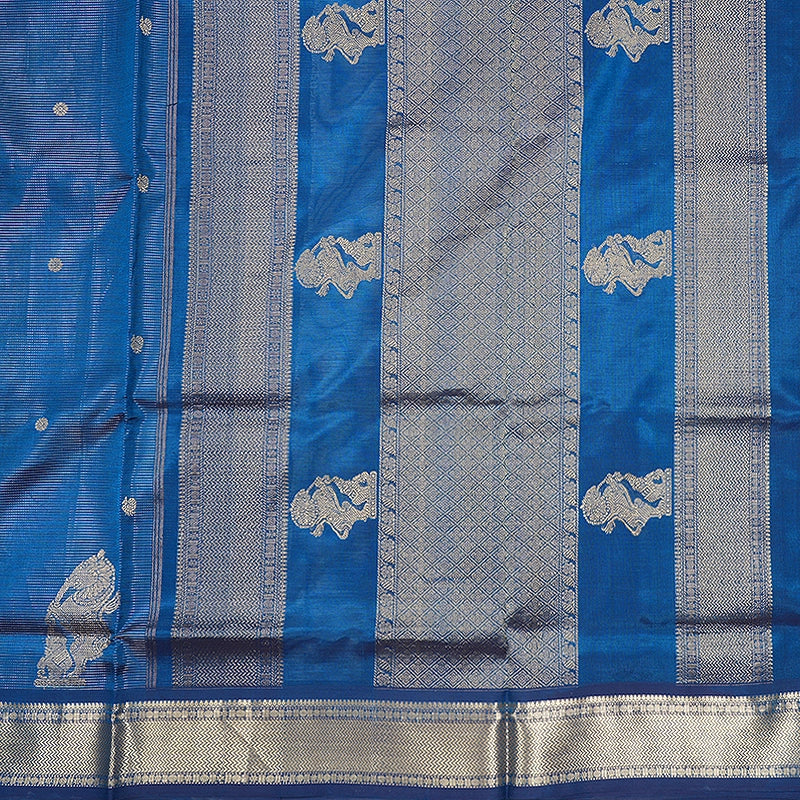 Hayagrivas Rama Blue Kanchi Silk Cotton Saree SSCBF178I4-11