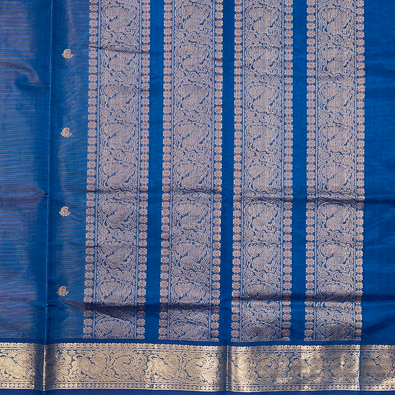 Hayagrivas Purplish-Blue Kanchi Silk Cotton Saree SSCBF179I11-4