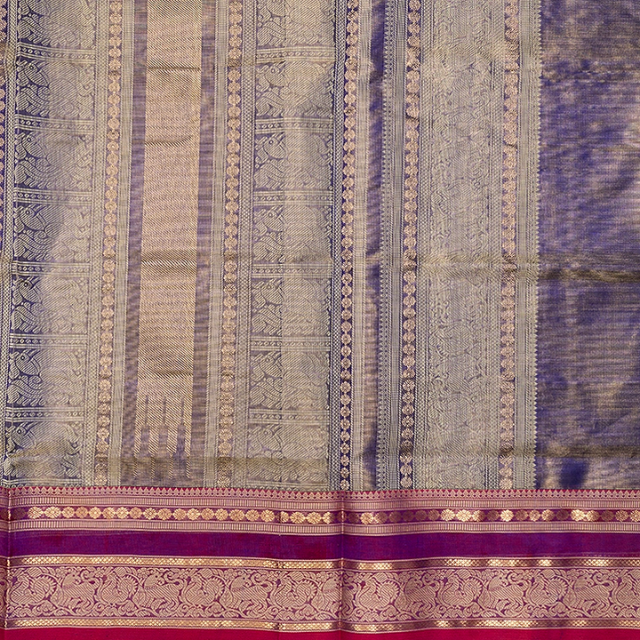 Hayagrivas Purple (Tissue) Kanchi Silk Cotton Saree SSCBF179I14-7