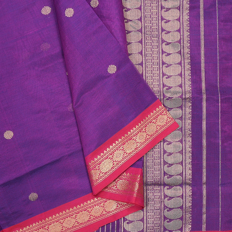 Hayagrivas Purple Kanchi Silk Cotton Saree SSCBF179I4-13
