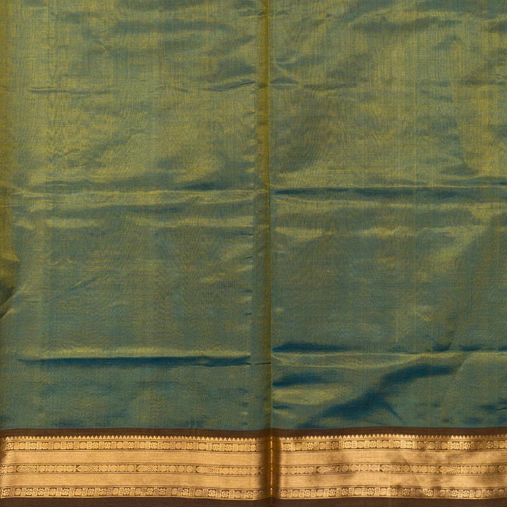 Hayagrivas Metallic Teal Kanchi Silk Cotton Saree SSCBF179I4-5