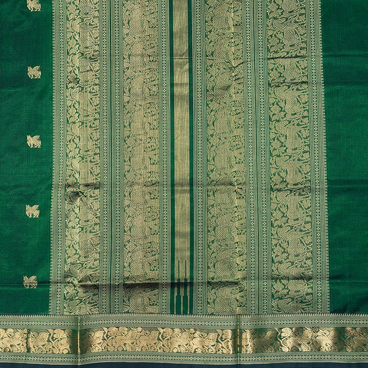 Hayagrivas Bottle Green Kanchi Silk Cotton Saree SSCBF179I5-31