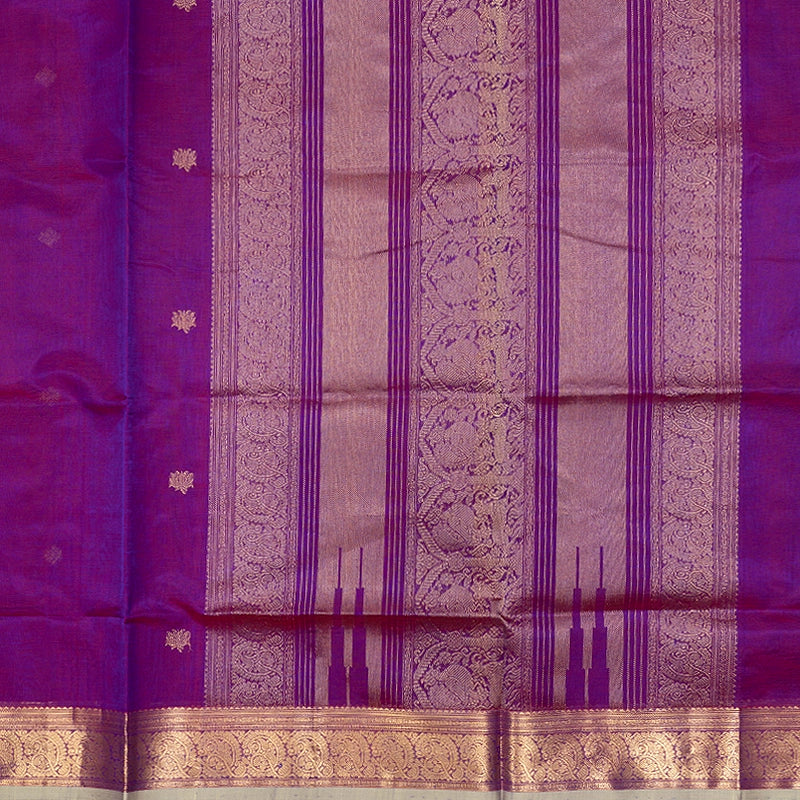 Hayagrivas Reddish-Purple Kanchi Silk Cotton Saree SSCBF179I5-36