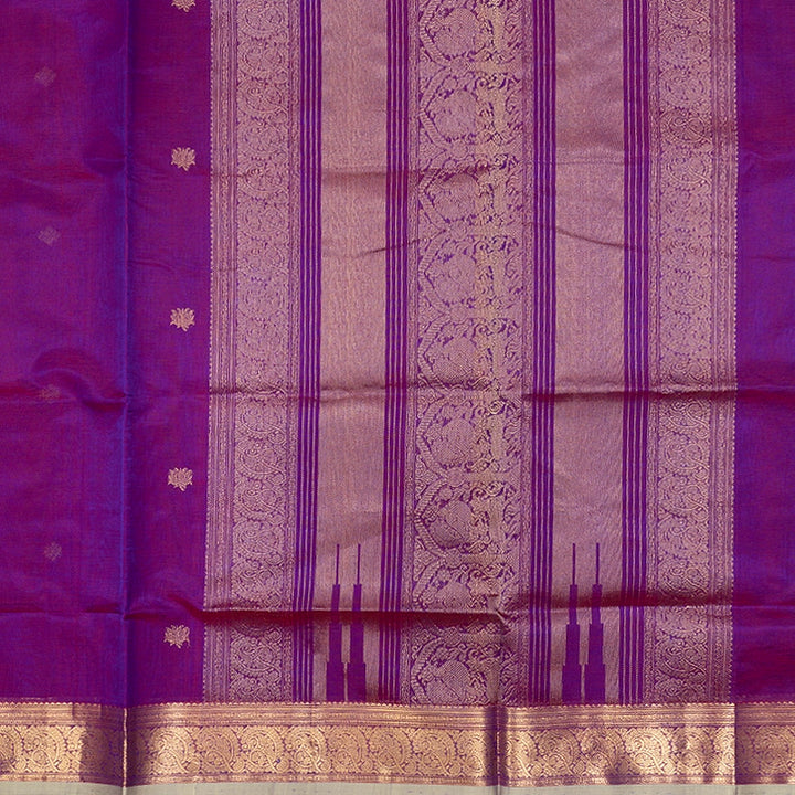 Hayagrivas Reddish-Purple Kanchi Silk Cotton Saree SSCBF179I5-36