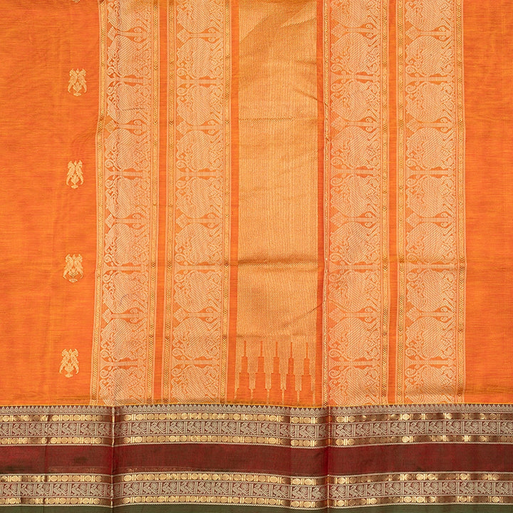 Hayagrivas Mambazham Orange Kanchi Silk Cotton Saree SSCBF179I5-38