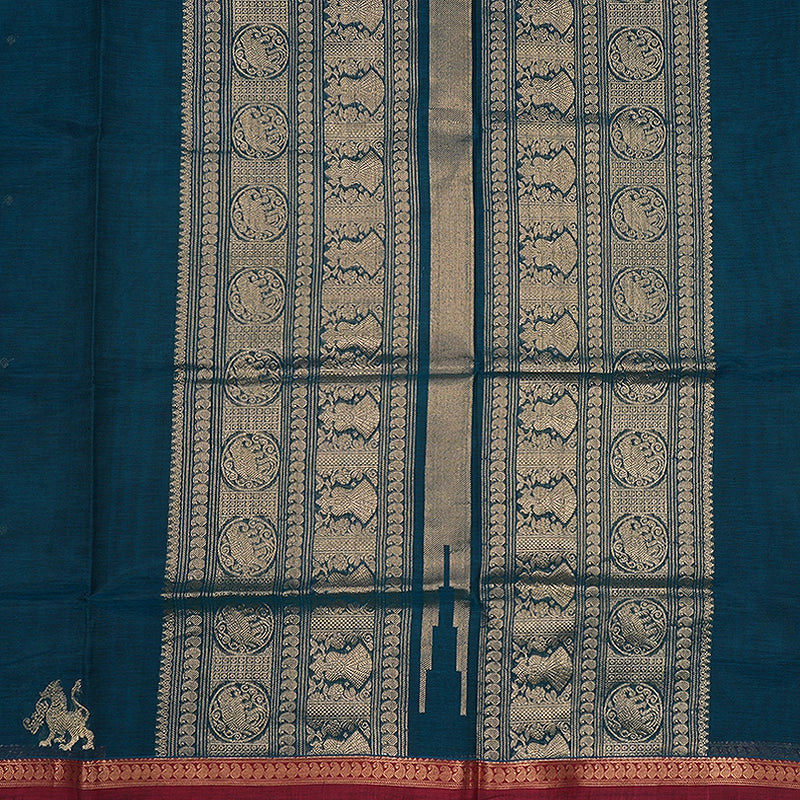 Hayagrivas Rama Blue Kanchi Silk Cotton Saree SSCBF179I7-4