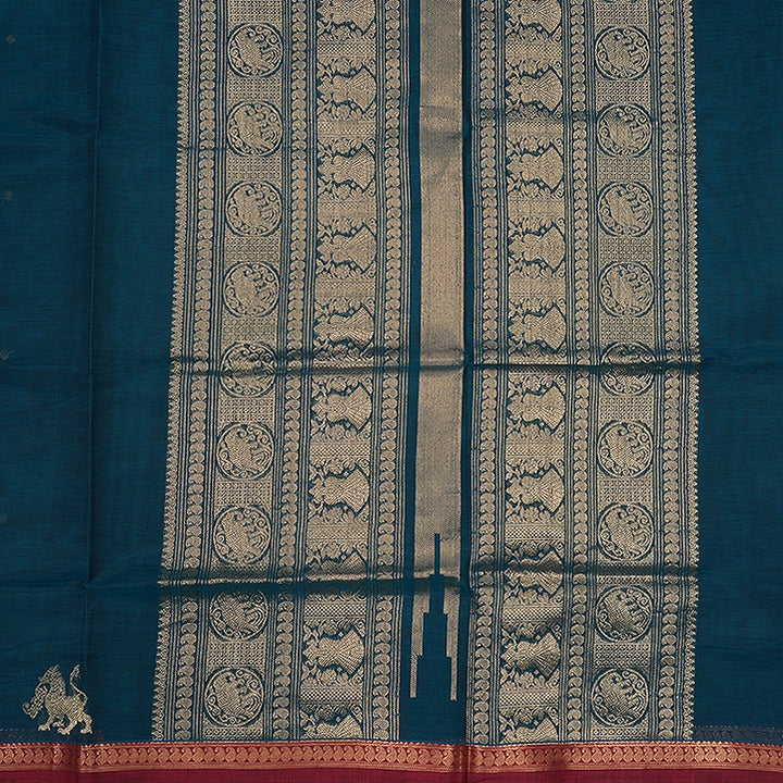 Hayagrivas Rama Blue Kanchi Silk Cotton Saree SSCBF179I7-4