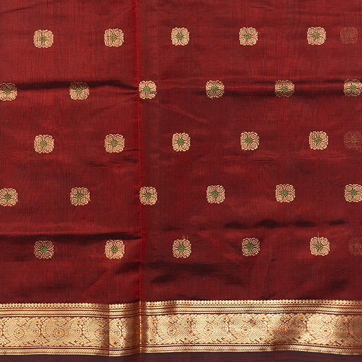 Hayagrivas Maroon Kanchi Silk Cotton Saree SSCBF179I7-9