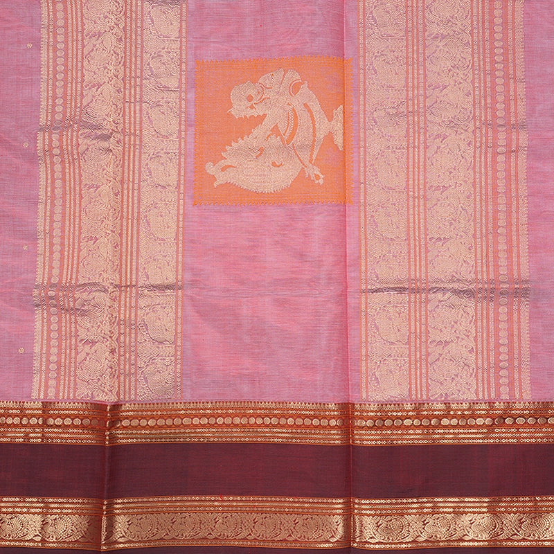Hayagrivas Light Pink Kanchi Silk Cotton Saree SSCBF179I9-15