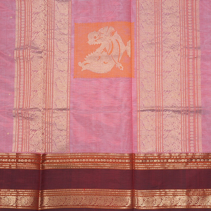 Hayagrivas Light Pink Kanchi Silk Cotton Saree SSCBF179I9-15