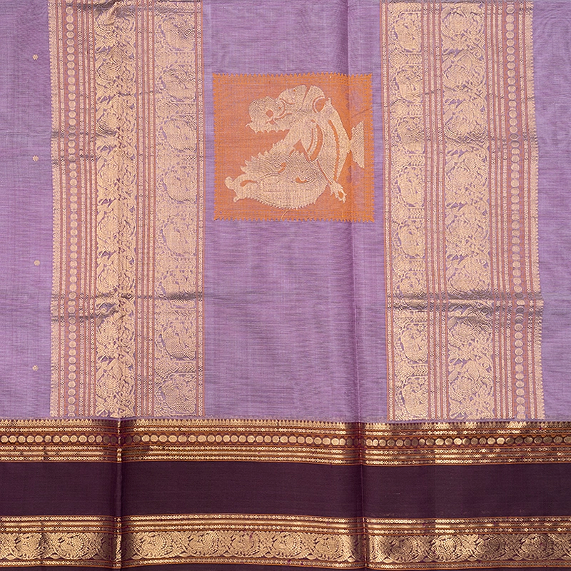 Hayagrivas Lilac Kanchi Silk Cotton Saree SSCBF179I9-3