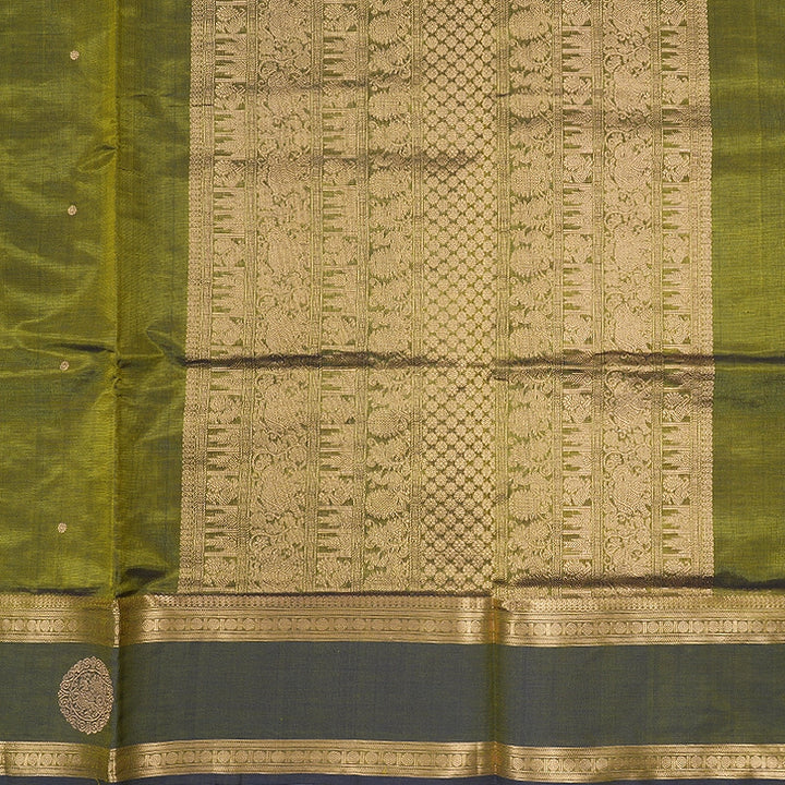 Hayagrivas Mehandi Green Kanchi Silk Cotton Saree SSCBF179I9-36