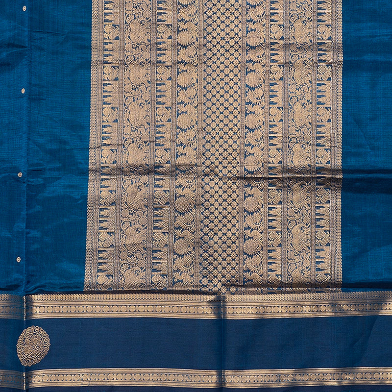 Hayagrivas Rama Blue Kanchi Silk Cotton Saree SSCBF179I9-38