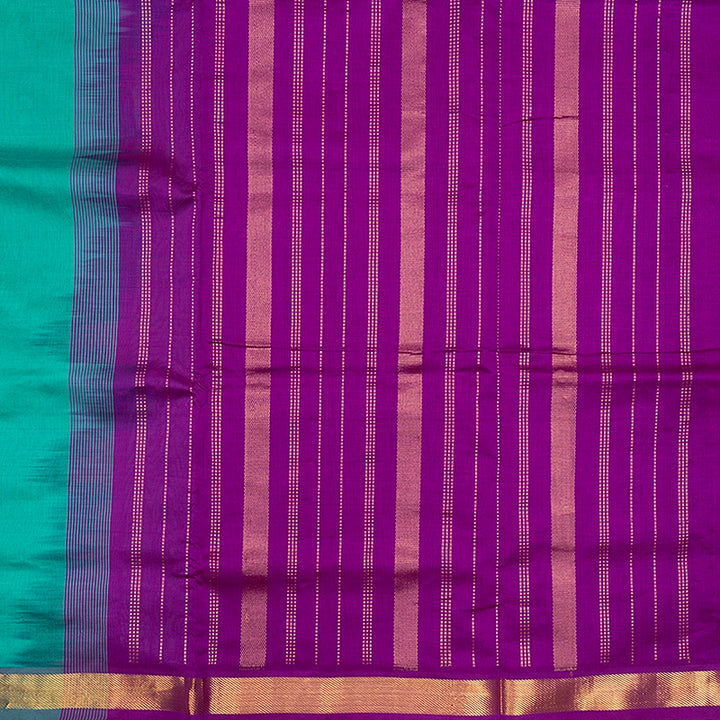 Hayagrivas Sea Green Semi Silk Cotton Saree SSCBF180I1-9
