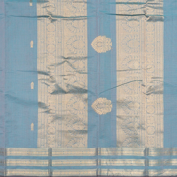 Hayagrivas Powder Blue Handloom Kanchi Cotton Saree SSCBF66E4-20