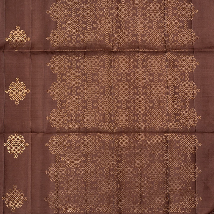 Hayagrivas Chocolate Brown Handloom Soft Silk Saree SSKBF149H1-1