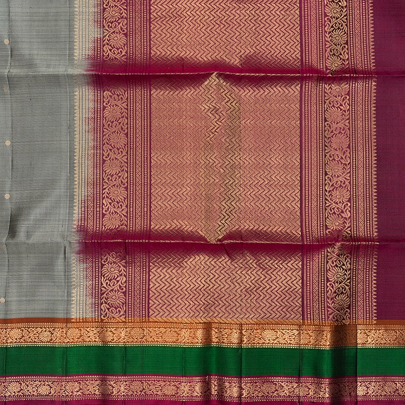 Hayagrivas Grey Handloom Soft Silk Saree SSKBF149H15-1