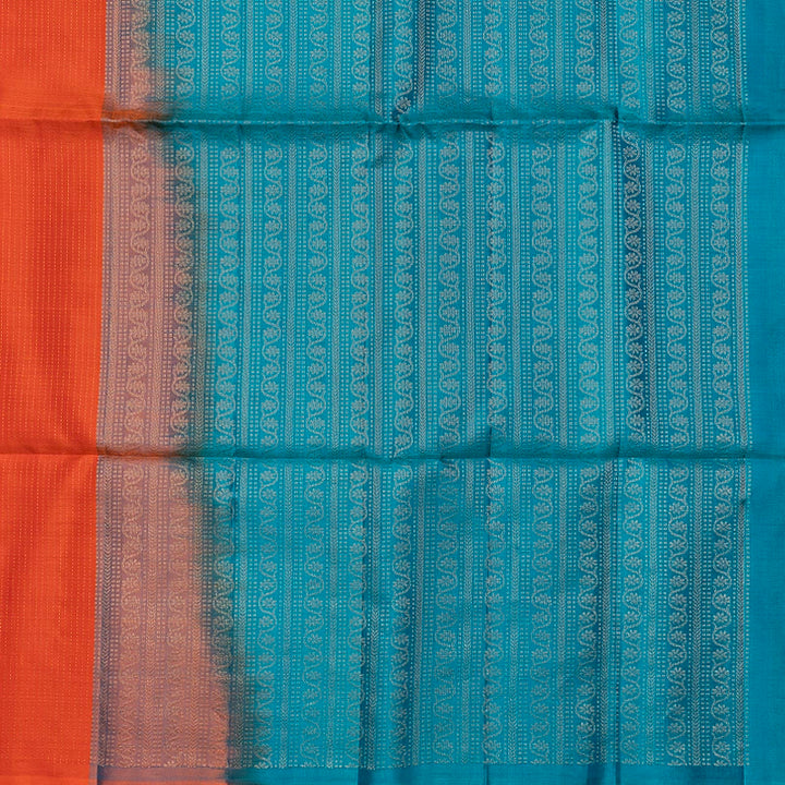 Hayagrivas Fanta Orange Handloom Soft Silk Saree SSKBF149H7-1
