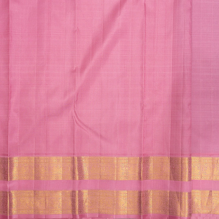 Hayagrivas Handloom Lilac Kanjivaram Silk Saree with Rose Pink Border KBF94D1-1