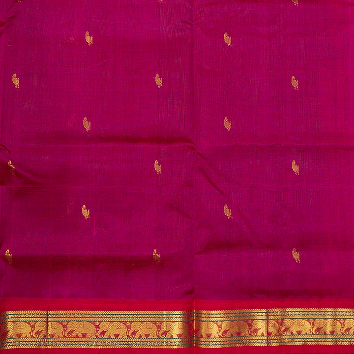 Hayagrivas Bottle Green Pure Silk Cotton Saree SSCBF16D1-4