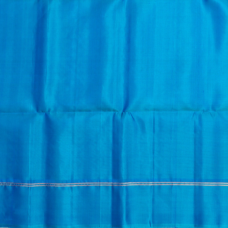 Hayagrivas Bluish Grey Handloom Soft Silk Saree KBF535G4-6