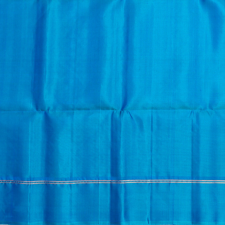 Hayagrivas Bluish Grey Handloom Soft Silk Saree KBF535G4-6
