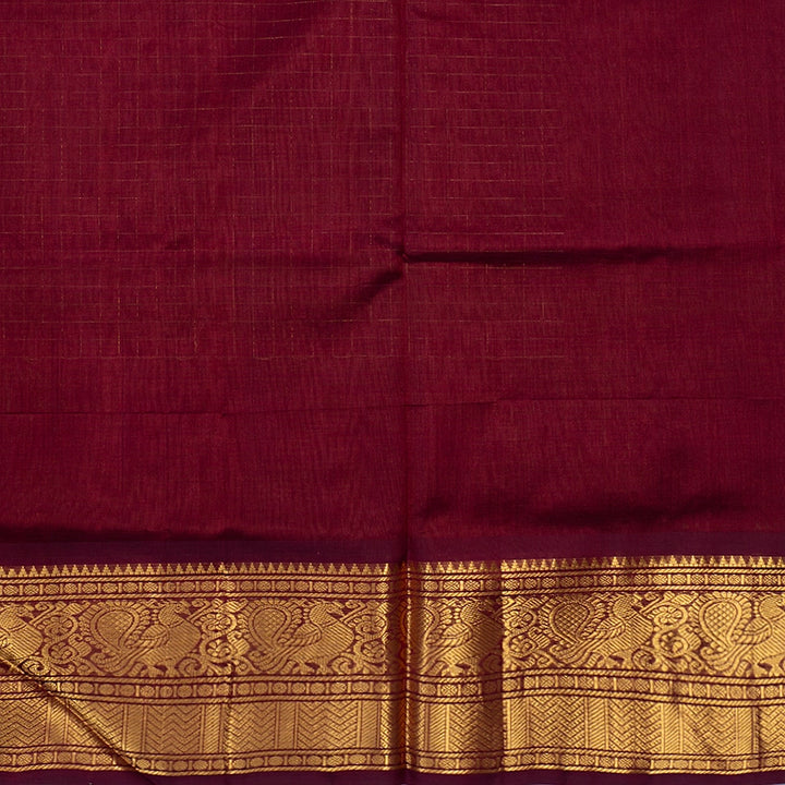 Hayagrivas Wine Maroon Pure Silk Cotton Saree SSCBF54E1-2