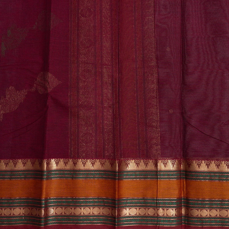 Hayagrivas Grey Handloom Kanchi Cotton Saree SSCBF66E5-2