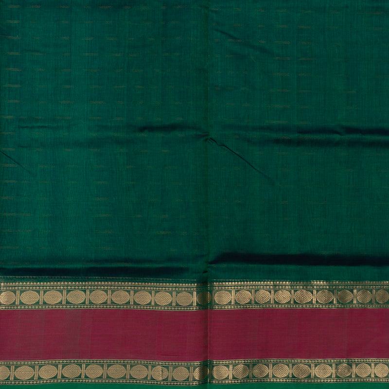 Hayagrivas Peacock Green Kanchi Silk Cotton Saree SSCBF38D2-4